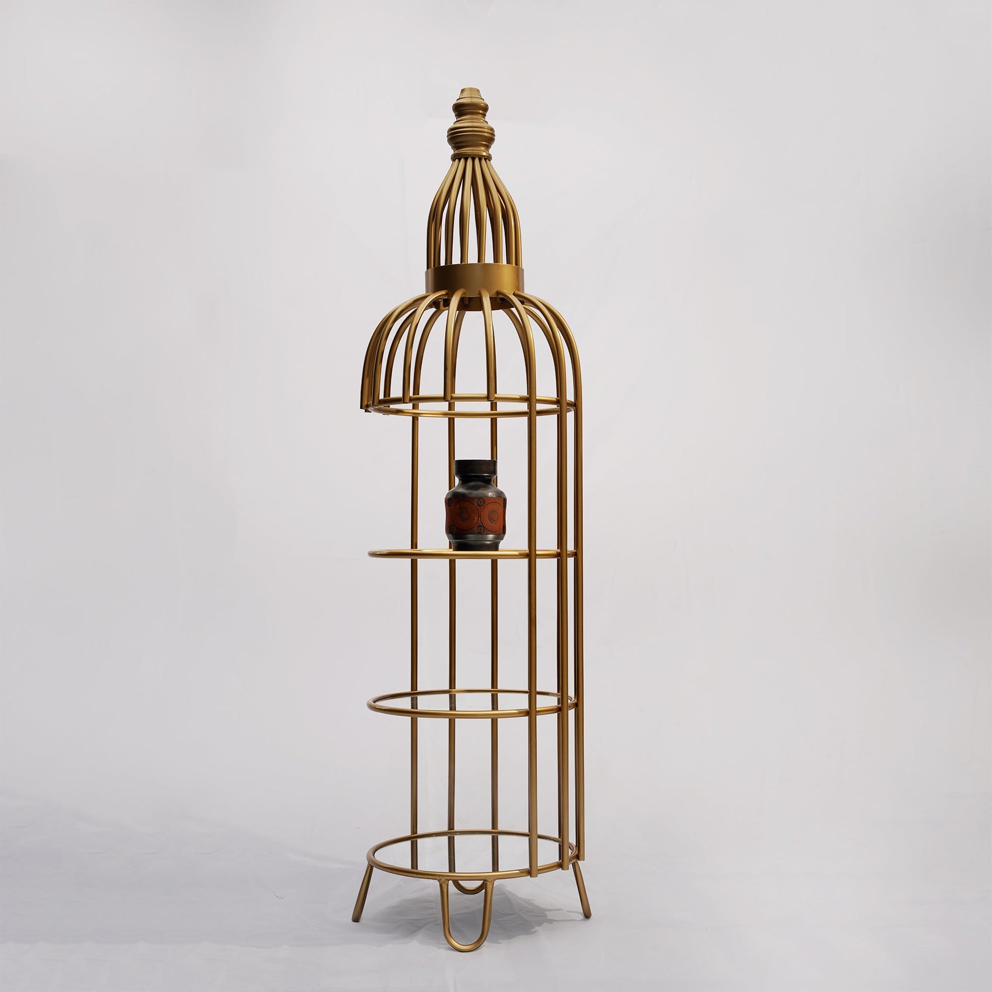 Gold Corner Rack – Metal Shelf | Metal Furniture

