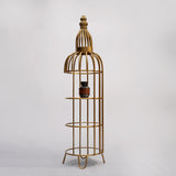 Side Corner Rack Gold Paint Finish Metal Corner Rack