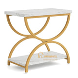 2-Shelf Rectangular Coffee Table Living Room Side Table Elevate Your Space