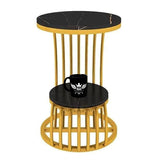 2-Tier Coffee Table Luxury Look Sofa Side Table