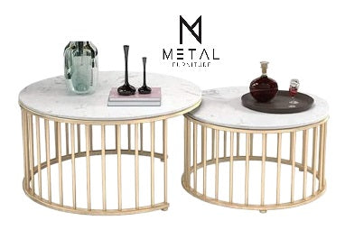 2 Piece Of Nesting Center Table Round Table Luxury Style Table with Living Room