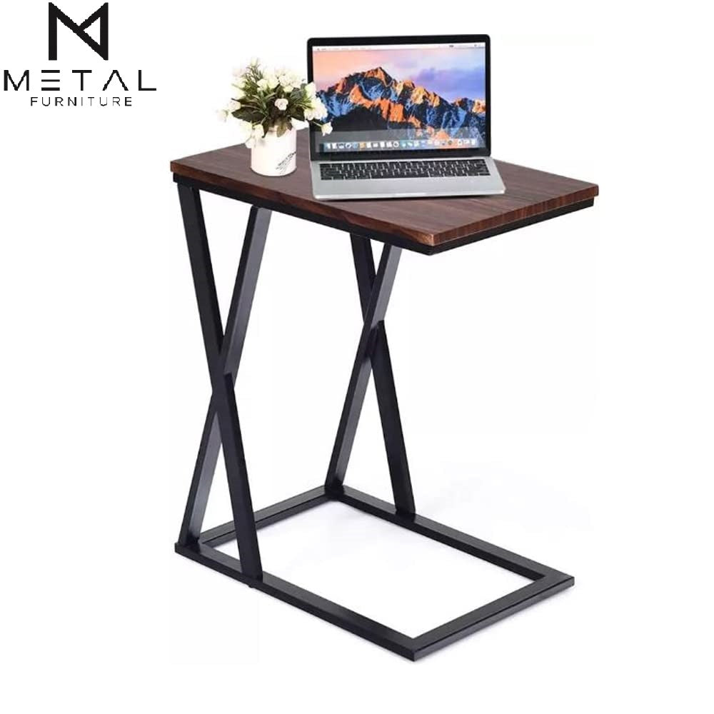 Industrial Chic Style Coffee Table Flat Top X Base End Table
