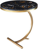 Bend Shaped Coffee Table Round Side Table Modern Style Coffee Table