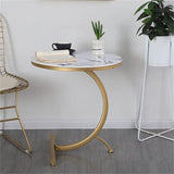 Bend Shaped Coffee Table Round Side Table Modern Style Coffee Table