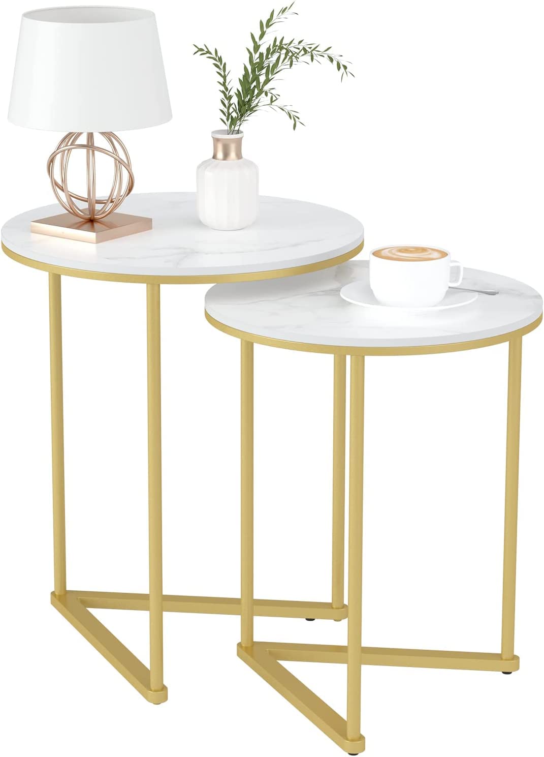 V-Shape 2-Piece Nesting Table - Metal Furniture
