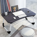 Wooden Folding Laptop Table With Cup Holder