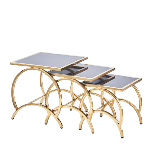 3 Pc Square Nesting Set Newly Designed, Space-Saving Nesting Set Elegance & Unique Design In wooden Marble Textue Sheet