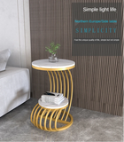 2-Tier Coffee Table Luxury Look Sofa Side Table