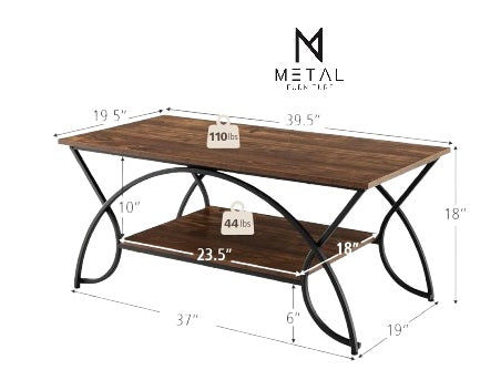 2 Tier Modern Center Table Luxury Living Room Table