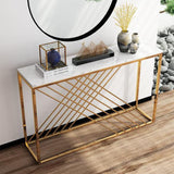 Center Cross Rods Console Table Living Room Hallway Table