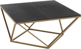 Diamond Shape Based Center Table Gold Paint Finish
