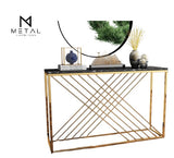Center Cross Rods Console Table Living Room Hallway Table