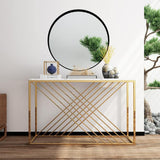 Center Cross Rods Console Table Living Room Hallway Table
