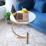 Bend Shaped Coffee Table Round Side Table Modern Style Coffee Table