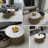 2 Piece Of Nesting Center Table Round Table Luxury Style Table with Living Room