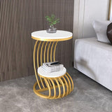 2-Tier Coffee Table Luxury Look Sofa Side Table