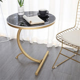 Bend Shaped Coffee Table Round Side Table Modern Style Coffee Table