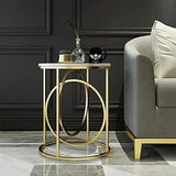 Center 2 Ring Coffee Table Round Coffee Table Luxury Look Modern Design Side Table