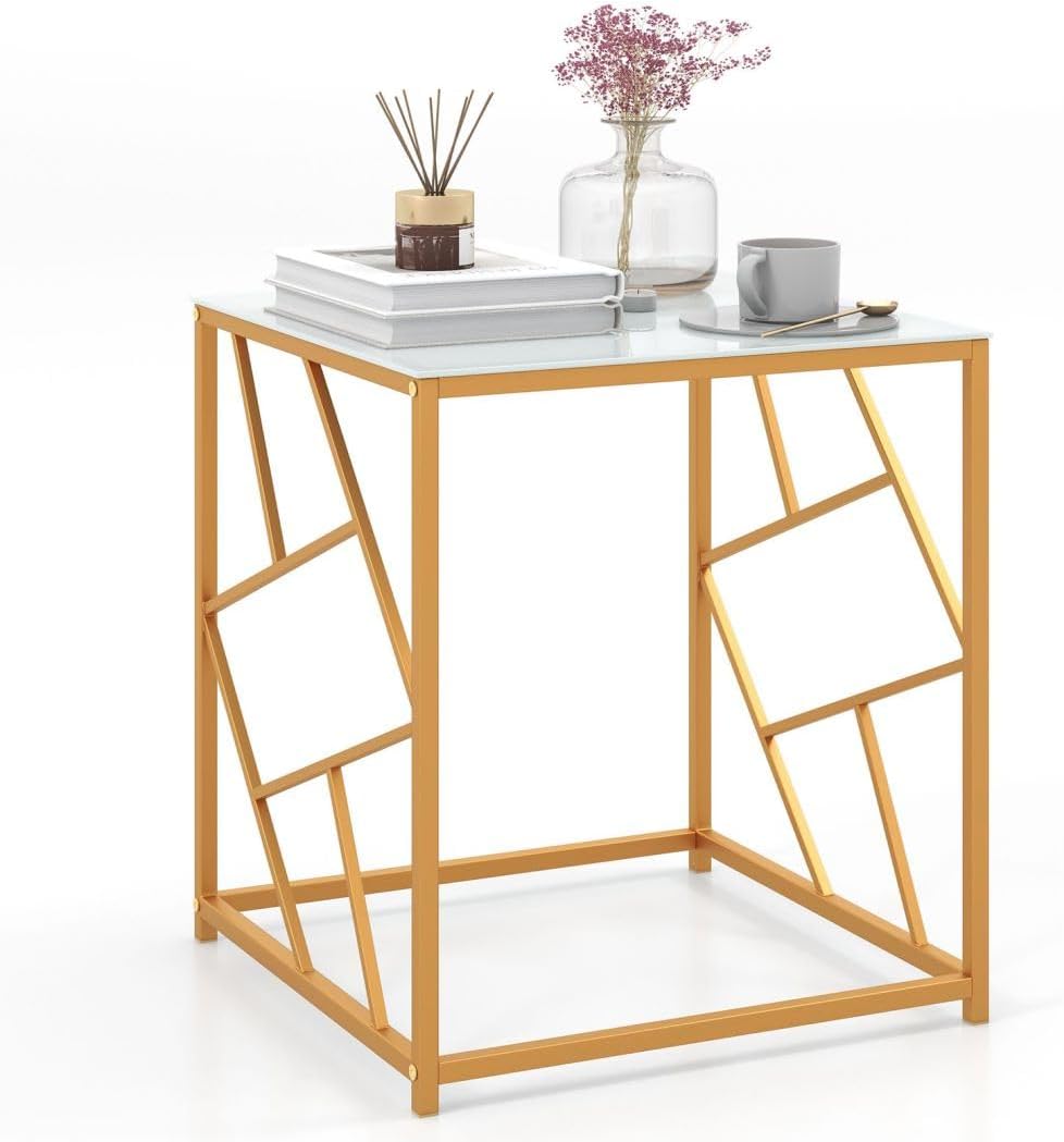 Versatile Square Base Coffee Table – Metal Furniture