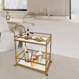 2-Tier Serving Tea Trolley Elegant & Modern Look