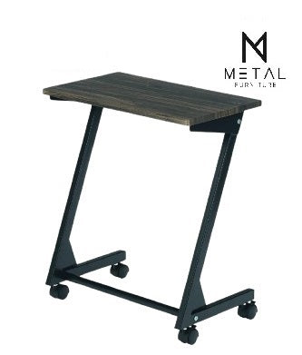 Z Shape Laptop Table Metal Frame With Wheels