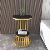 2-Tier Coffee Table Luxury Look Sofa Side Table