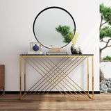 Center Cross Rods Console Table Living Room Hallway Table