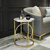 Center 2 Ring Coffee Table Round Coffee Table Luxury Look Modern Design Side Table