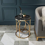 Center 2 Ring Coffee Table Round Coffee Table Luxury Look Modern Design Side Table