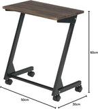 Z Shape Laptop Table Metal Frame With Wheels