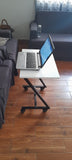 Z Shape Laptop Table Metal Frame With Wheels