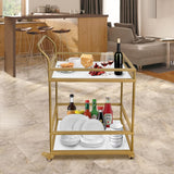2-Tier Serving Tea Trolley Elegant & Modern Look
