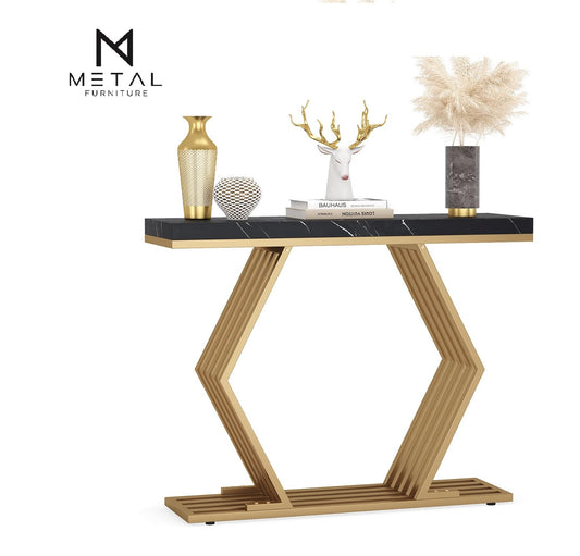 Tribe Designs Console Table – Gold Finish | Metal Furniture