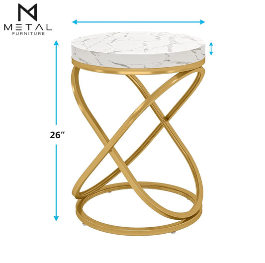 Oval Base Round Coffee Table – Metal Furniture