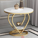 Double Heart Shape Based Coffee Table Metal Frame Side Table