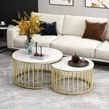 2 Piece Of Nesting Center Table Round Table Luxury Style Table with Living Room