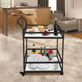 2-Tier Serving Tea Trolley Elegant & Modern Look