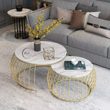 2 Pieces Round Center Table Home Decor Furniture Living Room Table