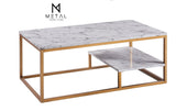Center Small Shelf Center Table Gold Paint Finish