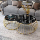 2 Pieces Round Center Table Home Decor Furniture Living Room Table