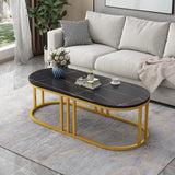 Capsule Shape Center Table Elegant Modern Design Rode Based Table