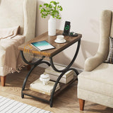 2-Shelf Rectangular Coffee Table Living Room Side Table Elevate Your Space