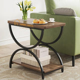 2-Shelf Rectangular Coffee Table Living Room Side Table Elevate Your Space