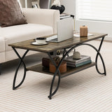 2 Tier Modern Center Table Luxury Living Room Table