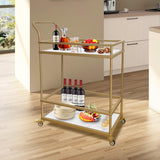 2-Tier Serving Tea Trolley Elegant & Modern Look