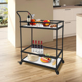 2-Tier Serving Tea Trolley Elegant & Modern Look