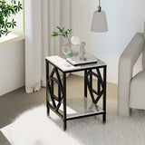 Square Shape Based Coffee Table Luxury Style Side Table