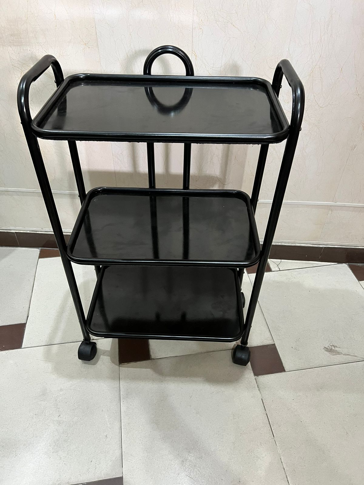 Small 3 Shelf Trolley Metal Frame Tea Serving Trolley