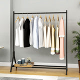 Cloth Hanging Stand Garment Coat Rack with Bottom Shelf Metal Clothes Rack for Hanging Clothes