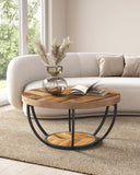 2-Tier Round Rode Based Center Table Elegant Luxury Home Furniture